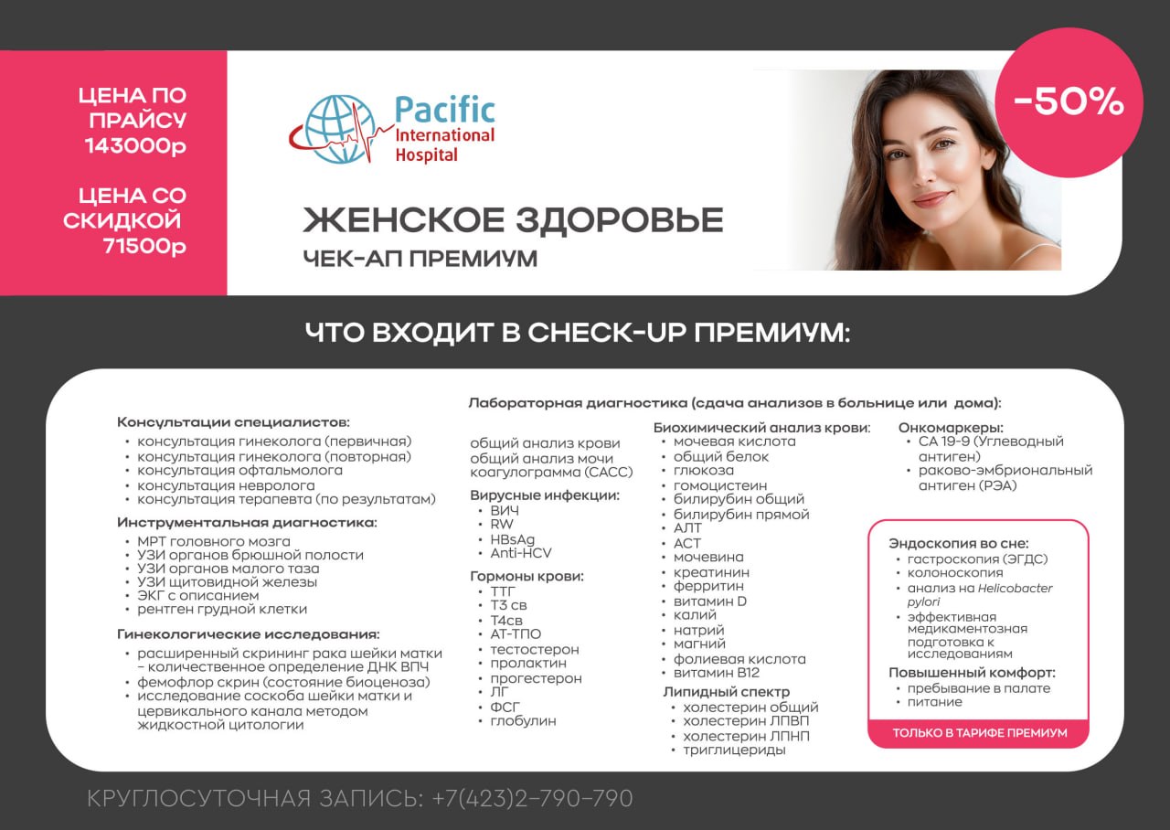 женский чек-ап премиум